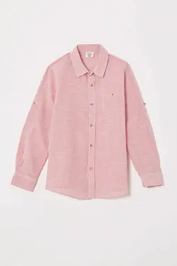 پیراهن آستین بلند پسرانه قرمز دفاکتو