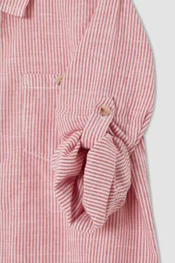 پیراهن آستین بلند پسرانه قرمز دفاکتو