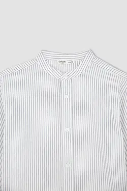 پیراهن آستین بلند پسرانه سفید دفاکتو