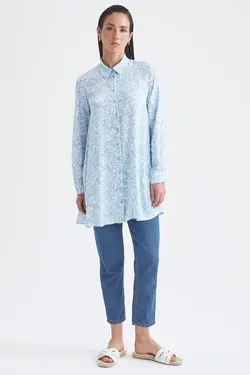 شومیز زنانه آبی دفاکتو