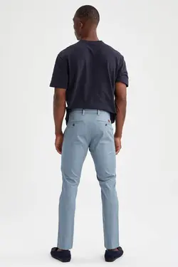 شلوار کتان مردانه آبی دفاکتو