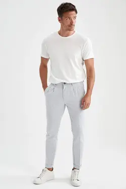 شلوار کتان مردانه آبی دفاکتو