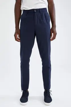 شلوار کتان مردانه سرمه ای دفاکتو