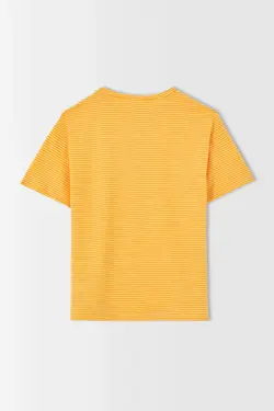 تی شرت پسرانه  زرد دفاکتو