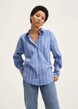 شومیز زنانه آبی منگو