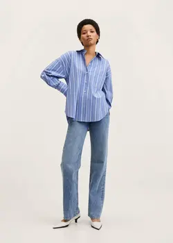 شومیز زنانه آبی منگو