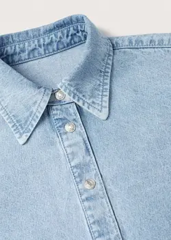 شومیز زنانه آبی کمرنگ منگو