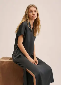 پیراهن بلند زنانه سبز منگو