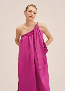 پیراهن بلند زنانه سرخابی منگو