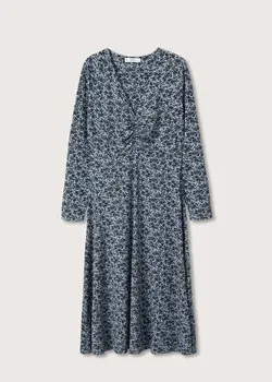 پیراهن بلند زنانه آبی منگو