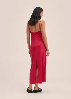 پیراهن بلند زنانه سرخابی منگو