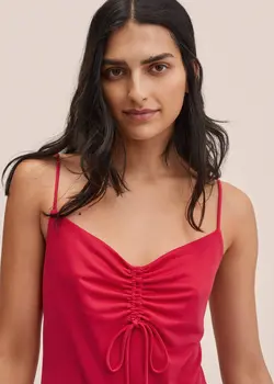 پیراهن بلند زنانه سرخابی منگو