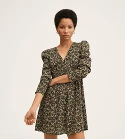 پیراهن کوتاه زنانه سبز منگو