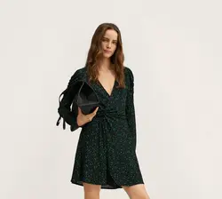 پیراهن کوتاه زنانه سبز منگو