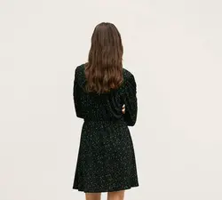 پیراهن کوتاه زنانه سبز منگو