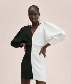 پیراهن کوتاه زنانه مشکی منگو