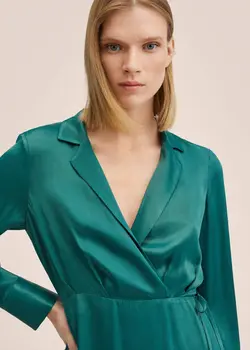 پیراهن کوتاه زنانه سبز منگو