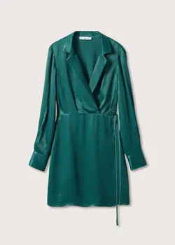 پیراهن کوتاه زنانه سبز منگو