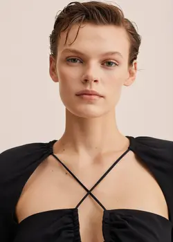 پیراهن کوتاه زنانه مشکی منگو