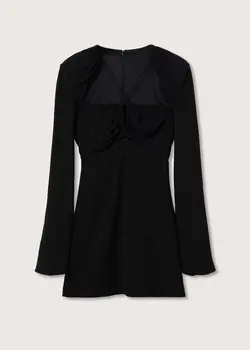 پیراهن کوتاه زنانه مشکی منگو