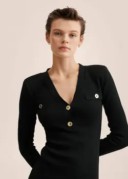 پیراهن کوتاه زنانه مشکی منگو