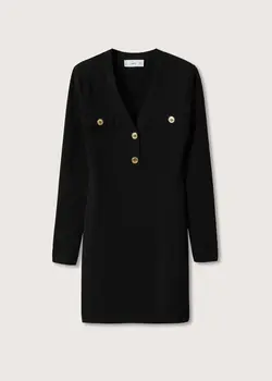 پیراهن کوتاه زنانه مشکی منگو