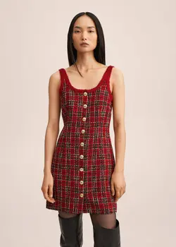 پیراهن کوتاه زنانه قرمز منگو