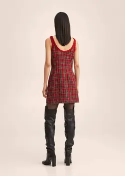 پیراهن کوتاه زنانه قرمز منگو