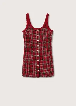 پیراهن کوتاه زنانه قرمز منگو