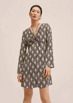 پیراهن کوتاه زنانه مشکی منگو