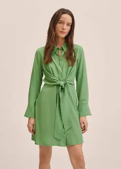 پیراهن کوتاه زنانه سبز منگو