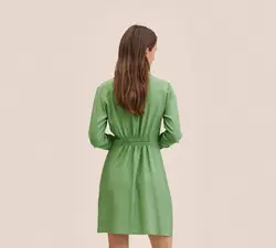 پیراهن کوتاه زنانه سبز منگو