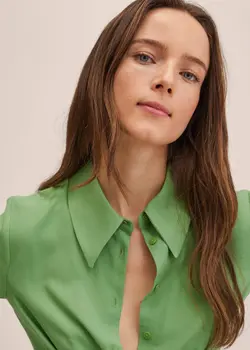 پیراهن کوتاه زنانه سبز منگو