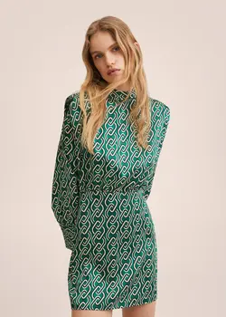 پیراهن کوتاه زنانه سبز منگو