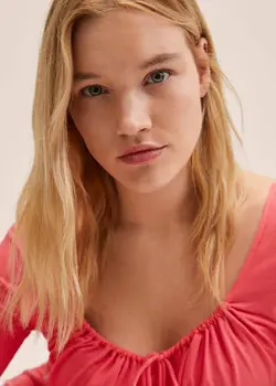 پیراهن کوتاه زنانه صورتی منگو