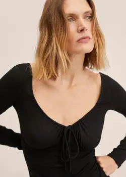 پیراهن کوتاه زنانه مشکی منگو