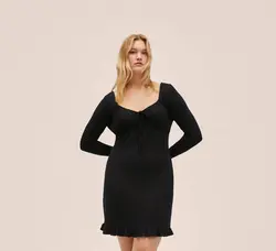 پیراهن کوتاه زنانه مشکی منگو