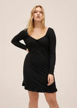 پیراهن کوتاه زنانه مشکی منگو