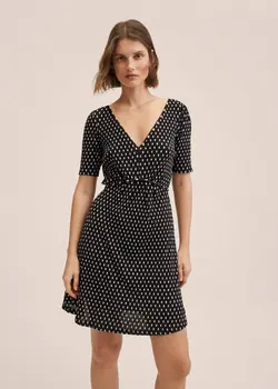 پیراهن کوتاه زنانه مشکی منگو