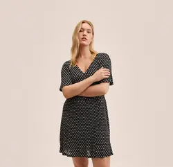 پیراهن کوتاه زنانه مشکی منگو