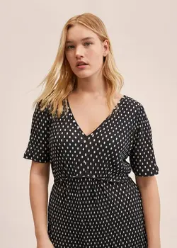 پیراهن کوتاه زنانه مشکی منگو