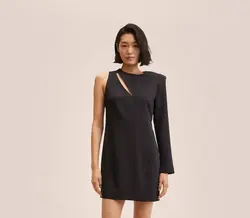 پیراهن کوتاه زنانه مشکی منگو