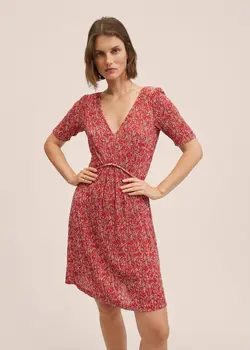 پیراهن کوتاه زنانه قرمز منگو