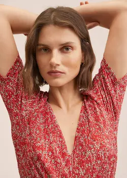 پیراهن کوتاه زنانه قرمز منگو