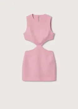 پیراهن کوتاه زنانه پاستل صورتی منگو