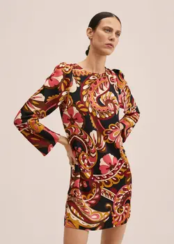 پیراهن کوتاه زنانه صورتی منگو