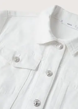 پیراهن کوتاه زنانه سفید منگو