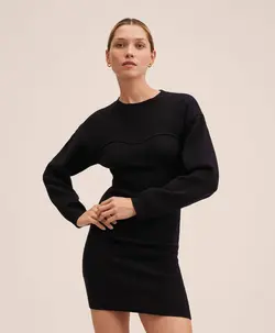 پیراهن کوتاه زنانه مشکی منگو