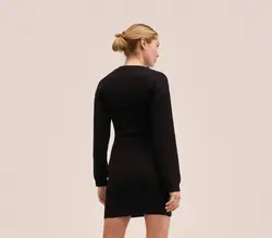 پیراهن کوتاه زنانه مشکی منگو