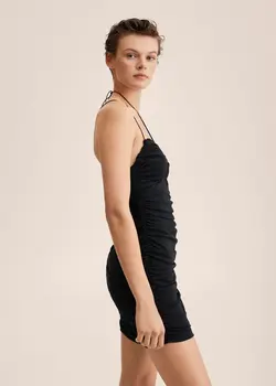 پیراهن کوتاه زنانه مشکی منگو